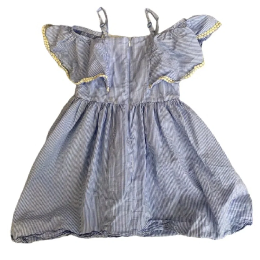BCBGirls Girls Kids Dress Size 8 Strappy Cold Shoulder Ruffle Sleeve Dainty